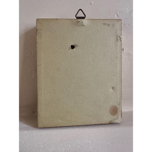 Vintage French Mini Gilded Print on Silk – Antique French Artwork from the Loire - Picture 3 of 3